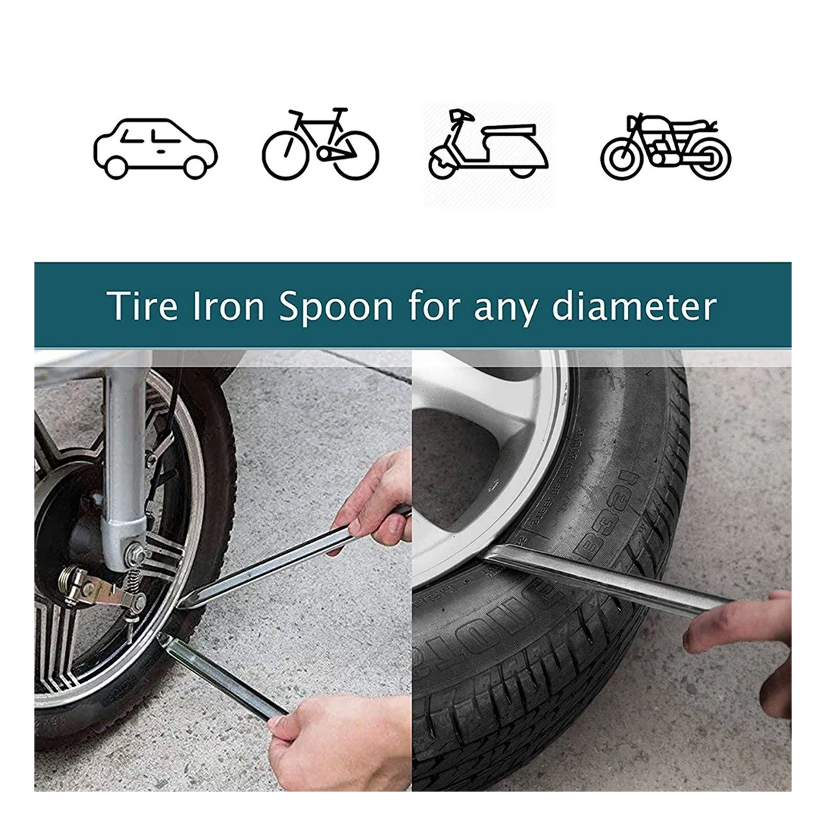 Tire Spoons Changing Tire Lever Bar Set Tire Repair Tool Kit Rim Lifter Tire Changer for Motorcycle Bike Scooter Bicycle