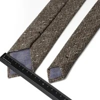 Winter Daily Men's Women's 7cm Wool Tie Black Herringbone Brown Stripe Necktie Wedding Party Business Office Gifts Accessories 2