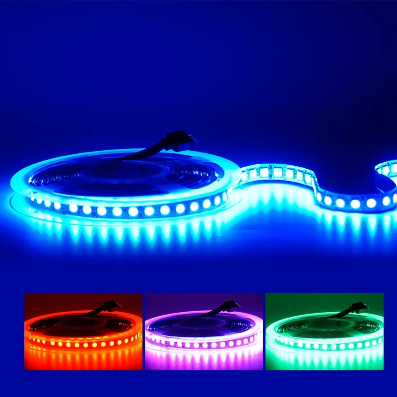 DC12V 24V SMD 5050 LED 스트립 120LED/m RGB 아이스 블루 레드 그린 블루 따뜻한 화이트 라이트 유연한 LED 테이프 리본 홈 인테리어 5m