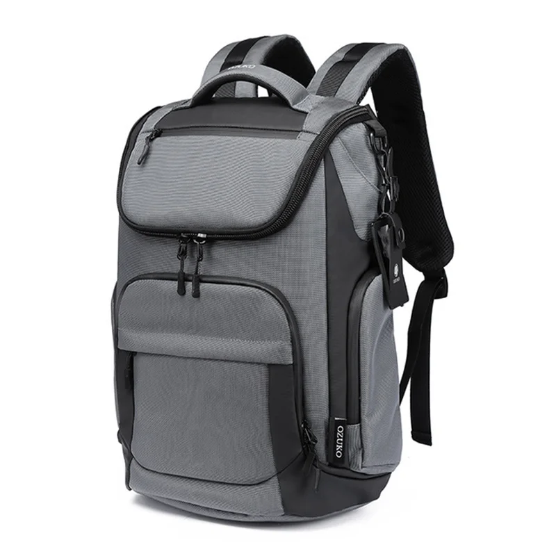 OZUKO  Cabin Backpack Large Capacity Waterproof Backpacks 15.6 Laptop Backpack Travel Business Male Bag USB Fashion