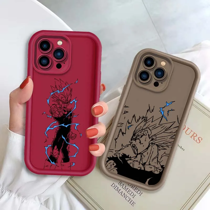 Casing Handphone Art D-Dragon Balls Vegeta Comic Untuk Apple iPhone 17 16 15 14 13 12 11 Plus Pro Max Eye Ladder