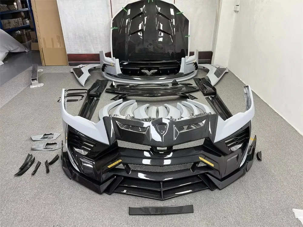 For URUS Upgrade MSY Style Dry Carbon Fiber Body Kit Wide Body Fenders Front and Rear Bumpers Hood Roof Spoiler