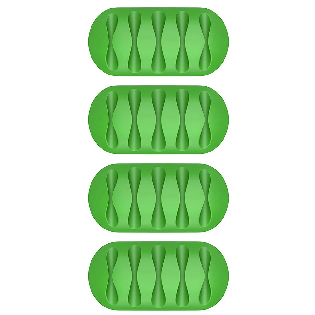 4 stuks siliconen snoer organisator clips desktop kabelhouder draadbeheer clips voor oortelefoon toetsenbord muis datakabel