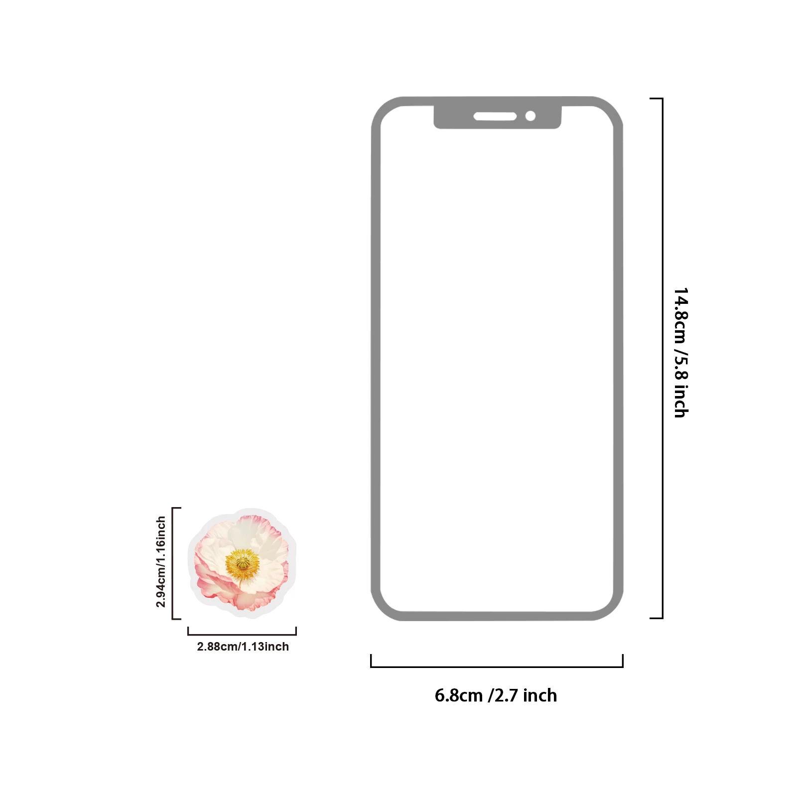 Etori Life Scorching Sunlight Aquarell Mohn Hortensie Aufkleber 50 Stück Journal Notebook Dekoration Blumenaufkleber für Laptop, Telefonaufkleber, Fotoalbum, handgemachtes Sammelalbum, Raumdekoration, Geschenkpapier, Geschenkpapier, Bäckversiegelung, Spielzeugaufkleber, Geschenk für Freunde