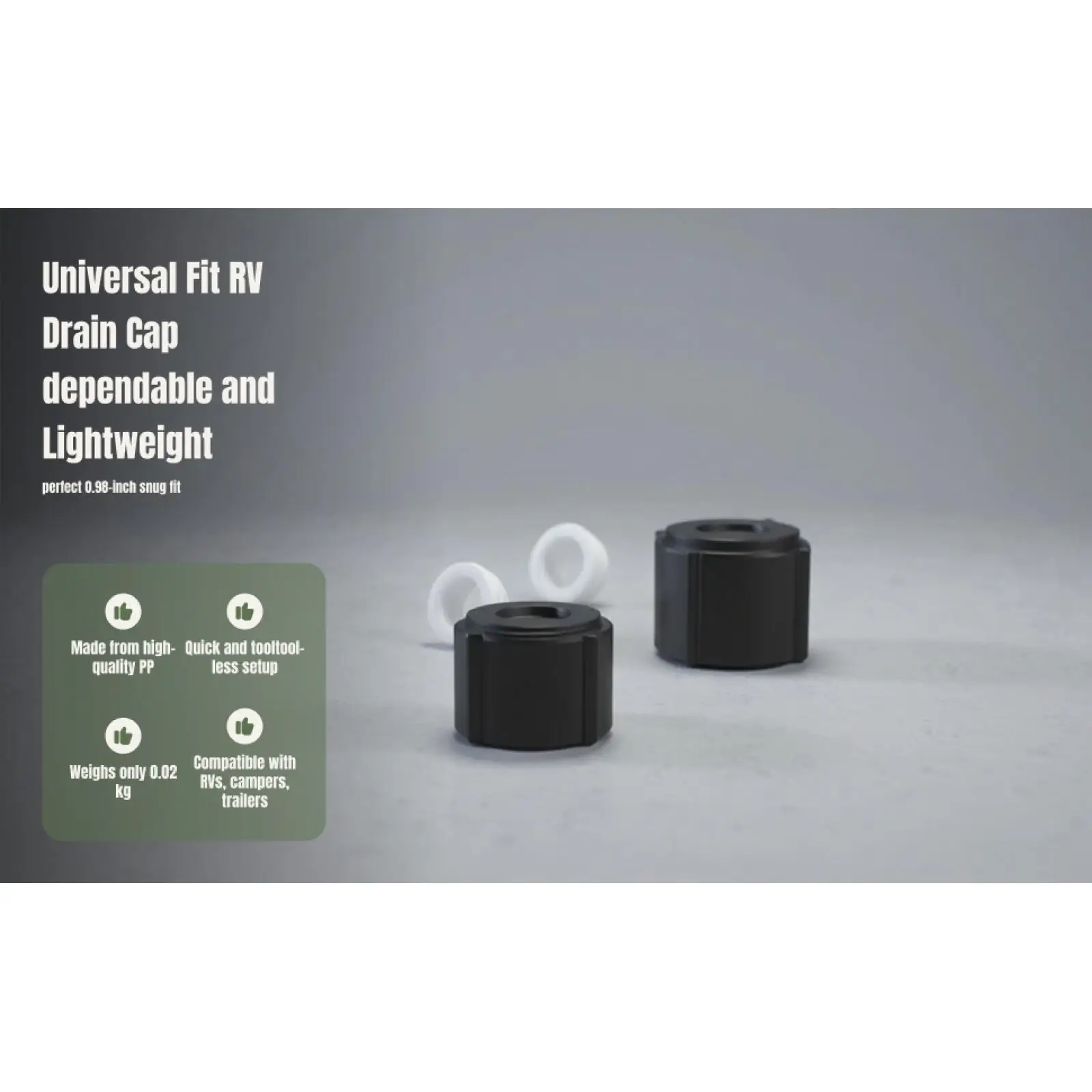 

2x низкоточечные сливные уплотнения и колпачки, простые в установке профессиональные запасные части премиум-класса, аксессуар для туристического прицепа, автофургона