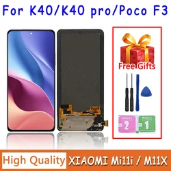 AMOLED New For Redmi K40 K40 Pro LCD M2012K11C Display Touch panel Screen Digitizer For Xiaomi POCO F3 Mi 11i M2012K11AG Screen