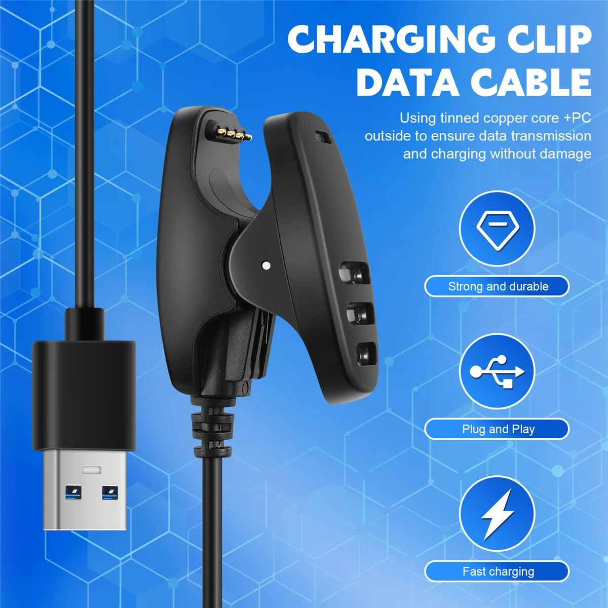 Supporto di ricarica per cavo caricabatterie USB SMIEA per Suunto 5 Traverse Alpha Smart Watch