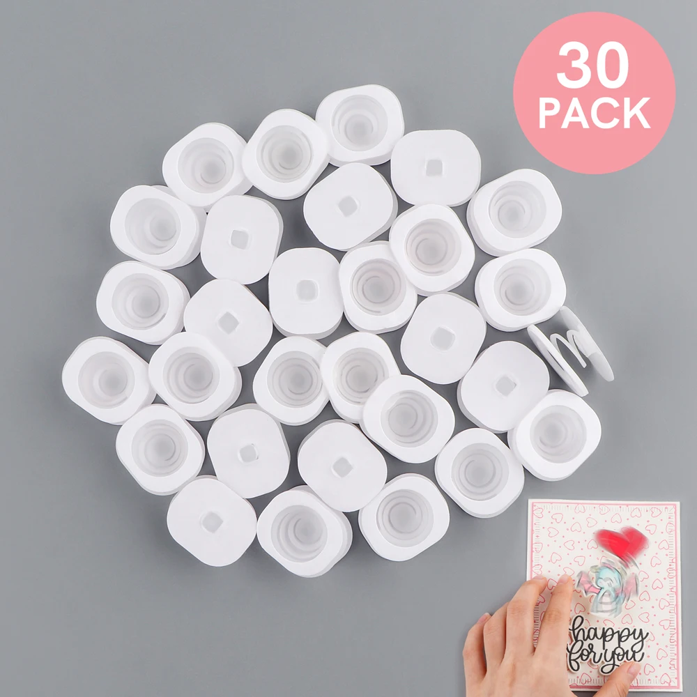 30 sztuk/paczka Mini Action Wobbles samoprzylepne sprężyny plastikowe woblery ruchome do interaktywnego tworzenia kartek woblery projekt