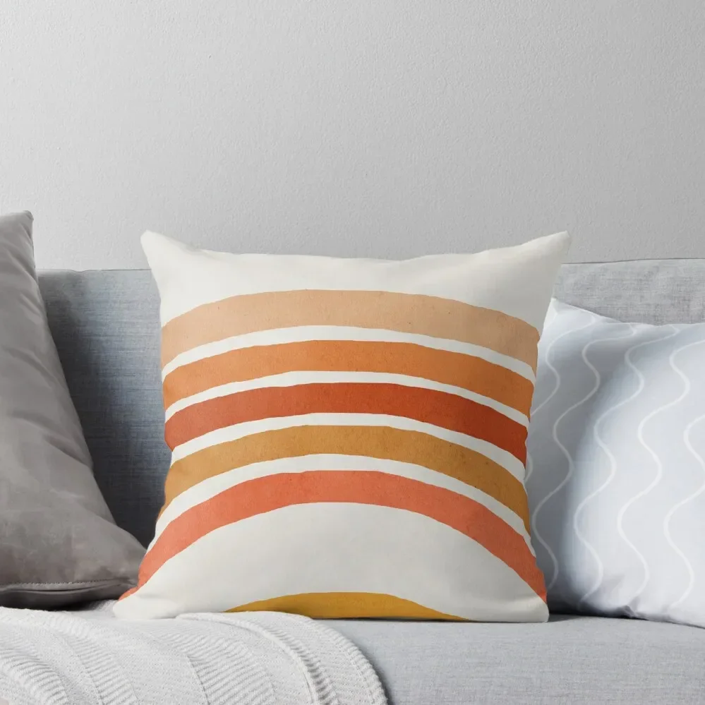 

Rainbow, Abstract, Mid century modern kids wall art, Nursery room Throw Pillow Decorative Sofa Cushion Pillow