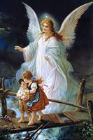 u1,Retro Metal Sign Tin Kitchen Signs Lindberg Heilige Schutzengel Guardian Angel and Children Crossing Bridge Plaque Wall Art D