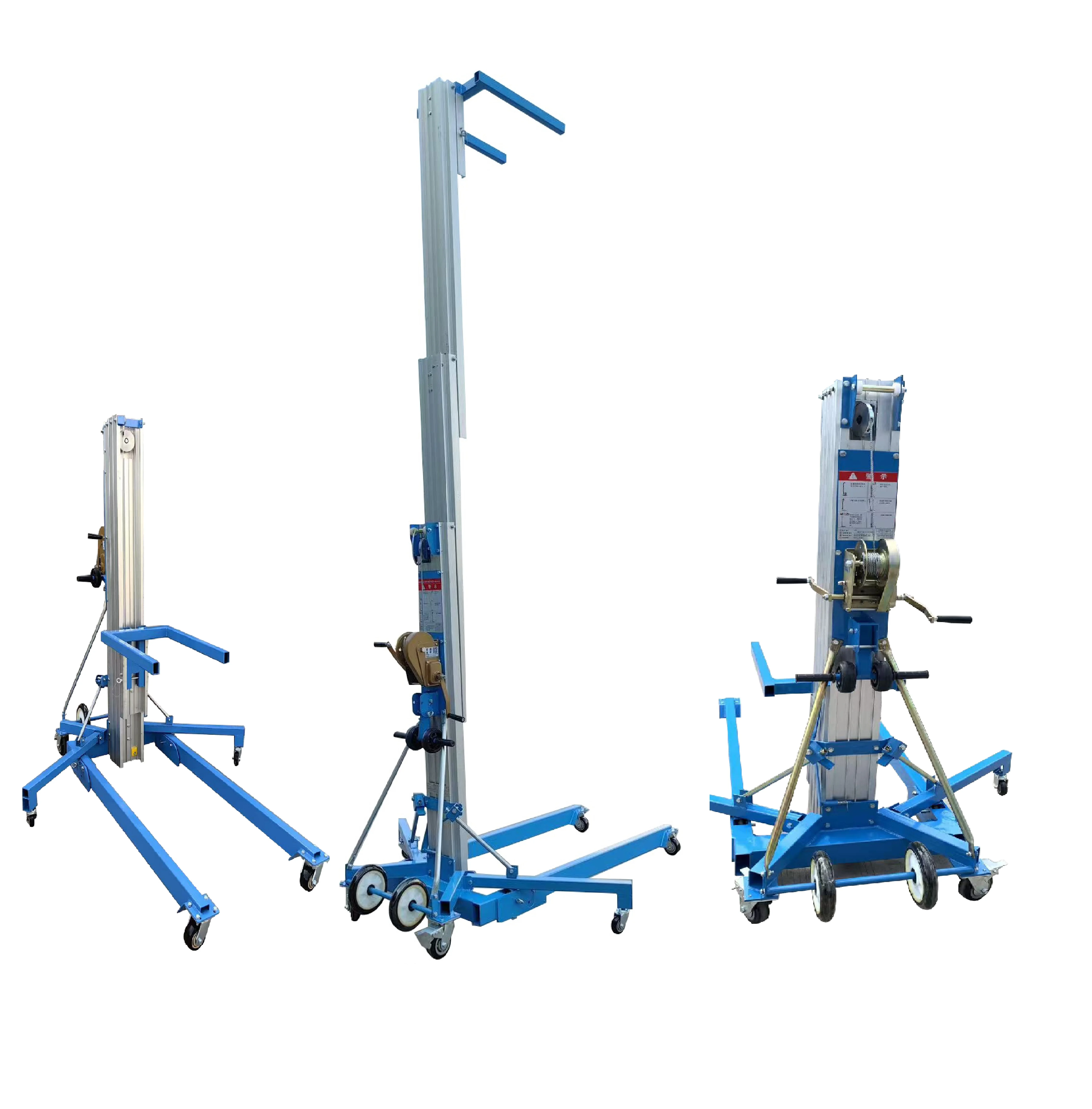 High Quality 3m To 8m Lifting Height Single Mast Lifting Cargo Material Pallet Lift For Spiral Pipes With CE ISO