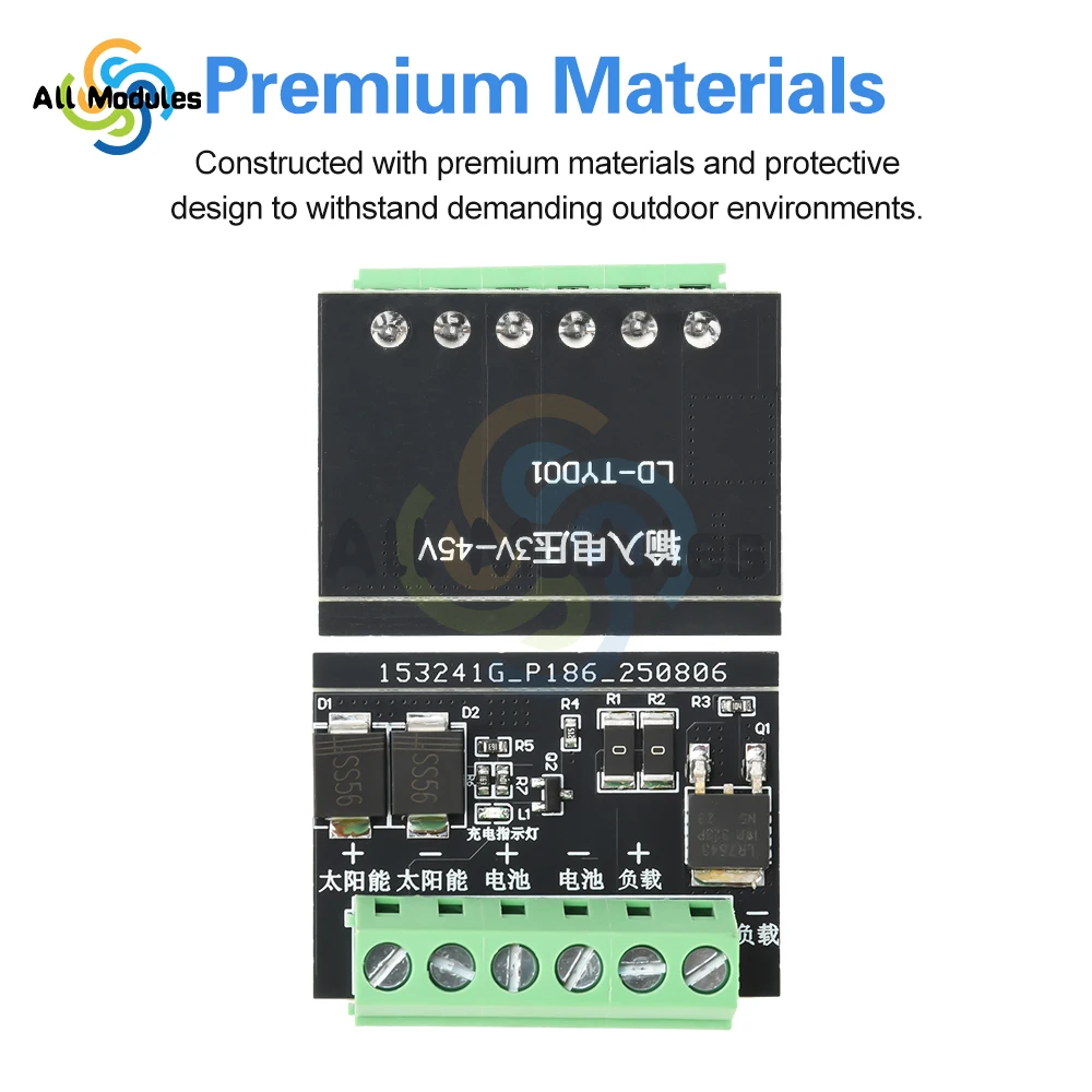 

DC 6-45V Solar Street Light Control Board LED Light Fully Automatic Solar Light Driver Control Board