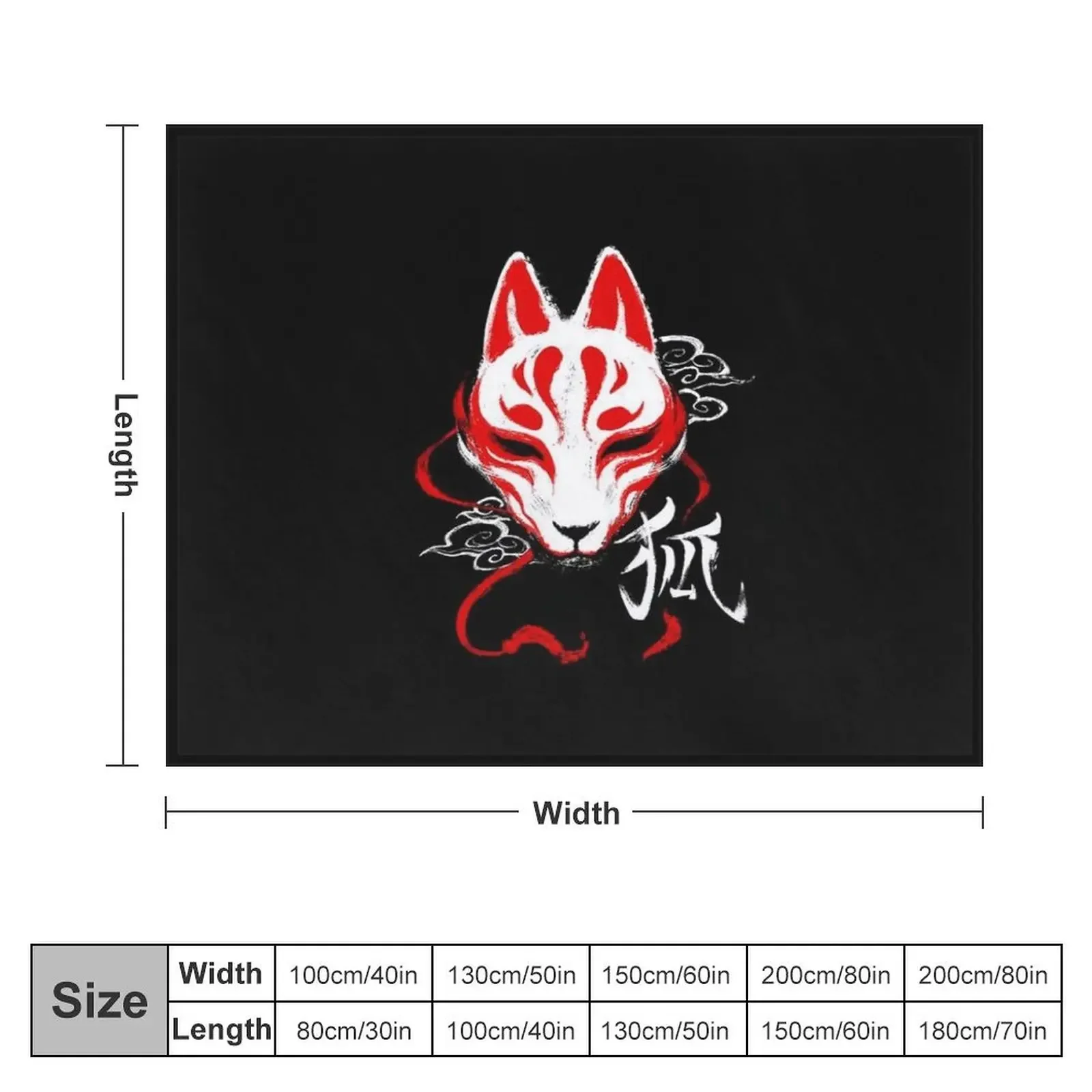 Kitsune Throw Blanket Retros Summer Beddings Blankets