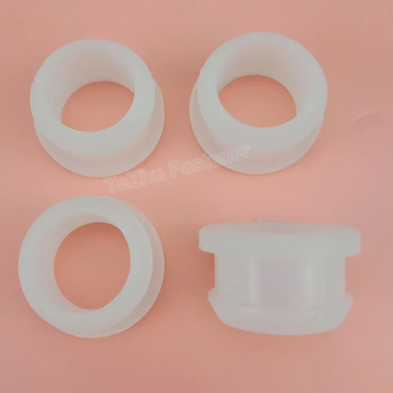 4.5mm to 50.6mm Silicone Rubber Snap-on Grommet Hole Plugs End Caps Bung Wire Cable Protect Bush Black/White/Transparent