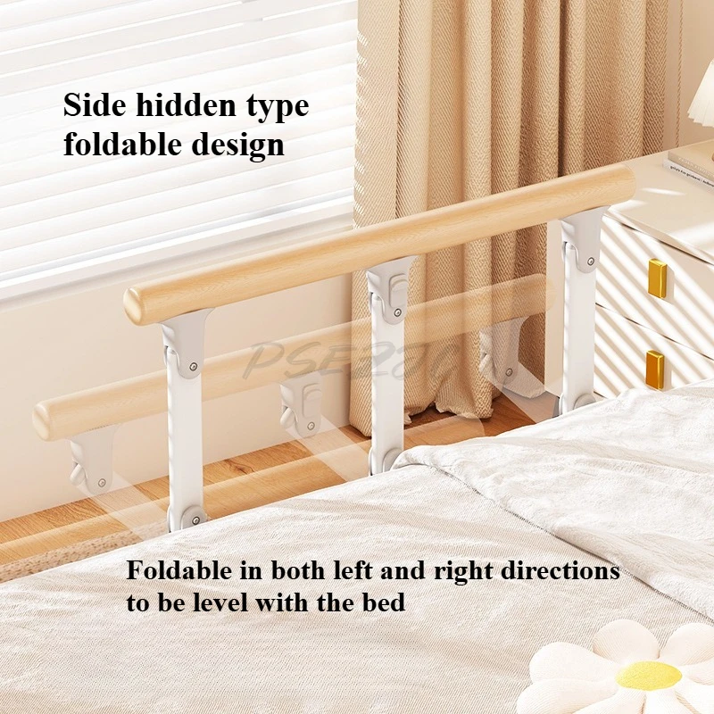 سياج الدرابزين الداعم يربك مكافحة السقوط الخشب الصلب المسنين جهاز مساعد المنزل السرير مسند الذراع السلامة