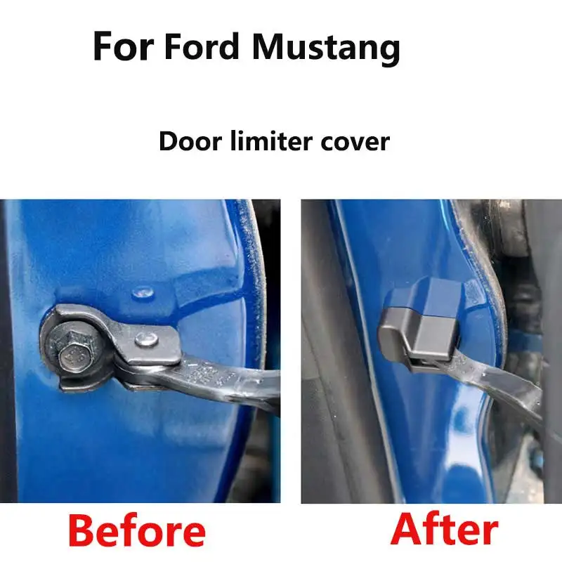 2pcs Suitable for Ford Mustang 2015-2018 Door Limiter Cover, Automotive Door Limiter Protective Cover Modification Accessories