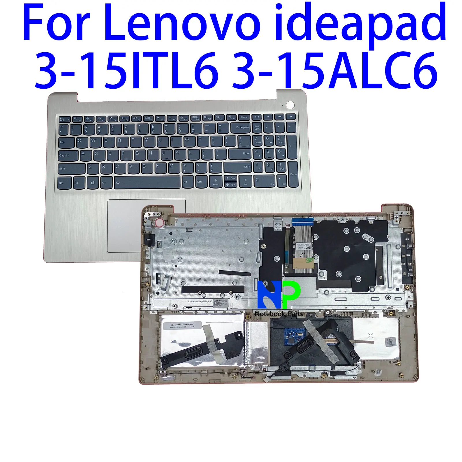 

Новая верхняя крышка для Lenovo ideapad 3-15ITL6 3-15ALC6 15,6 дюйма, упор для рук, подсветка, клавиатура США, тачпад, золото 5CB1B69007