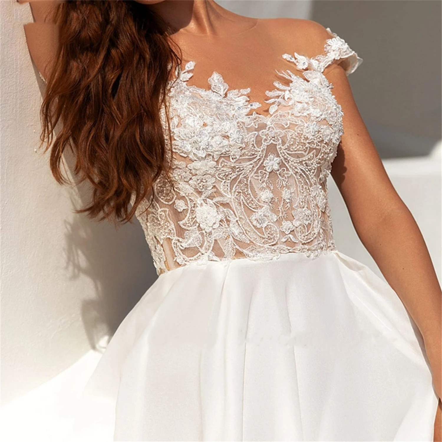 Lace Bride Dresses Wedding Dress With Sleeves Weddings Dresses 2023 Plus Size Wedding Dress Woman Amanda Novias Women Brides