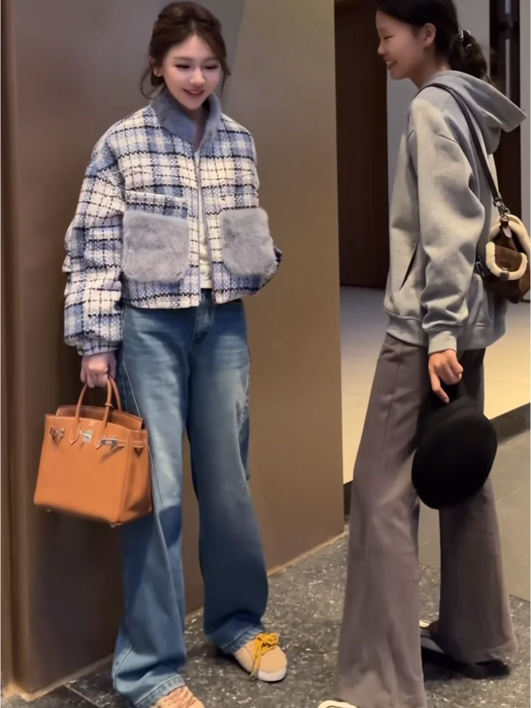 

BaiXue Recommended North Island Warrior High Quali Faionable Loose Wide Leg Jeans Knife Loose Slimming Denim Pants