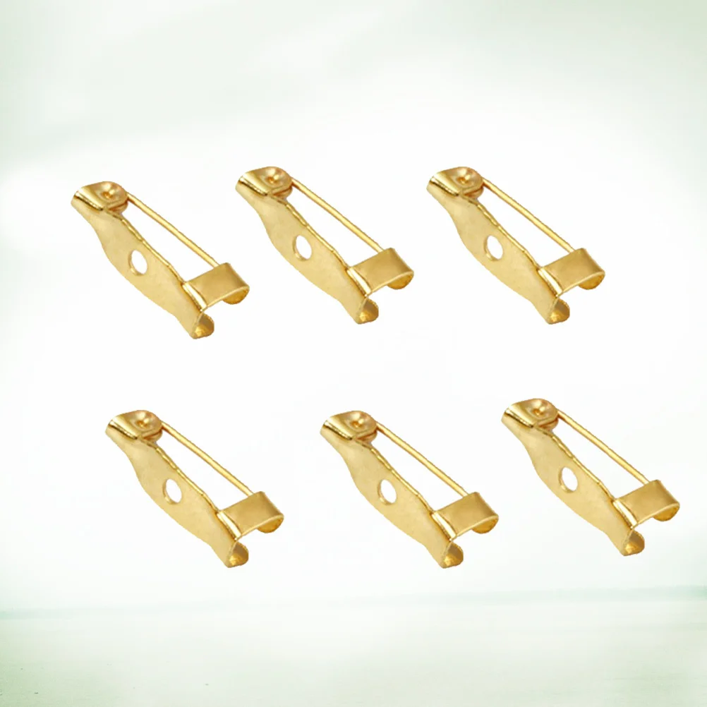 

200Pcs Safety Pin Golden Alloy Brooch Clasp Suitable for DIY Crafts Sewing Fabric Corsages Name Badges Clasp Brooch