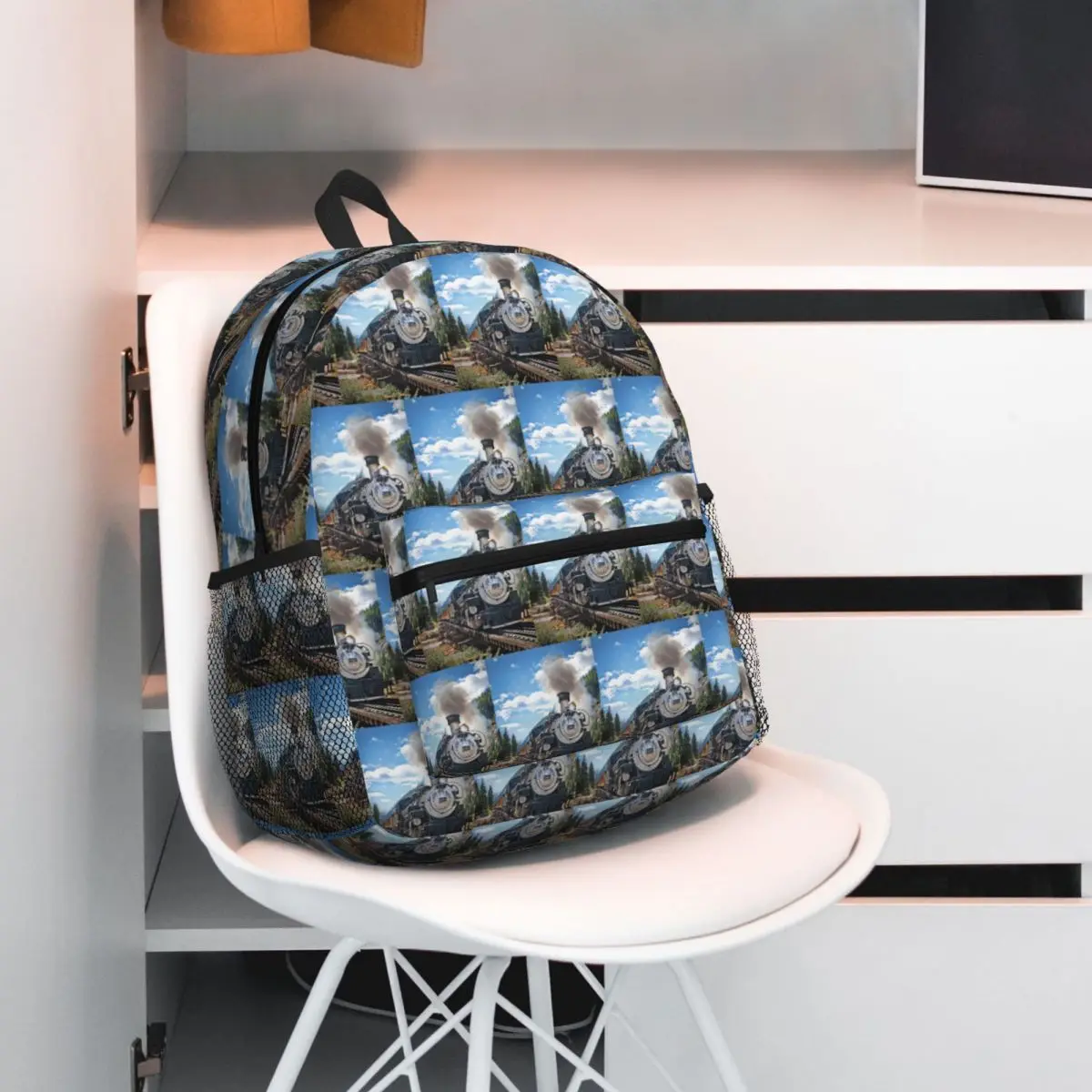 

Старомодный студенческий рюкзак с паровозю, локомотив, школьная сумка, походный рюкзак для мальчиков и девочек, модная сумка для книг, сумки на плечо