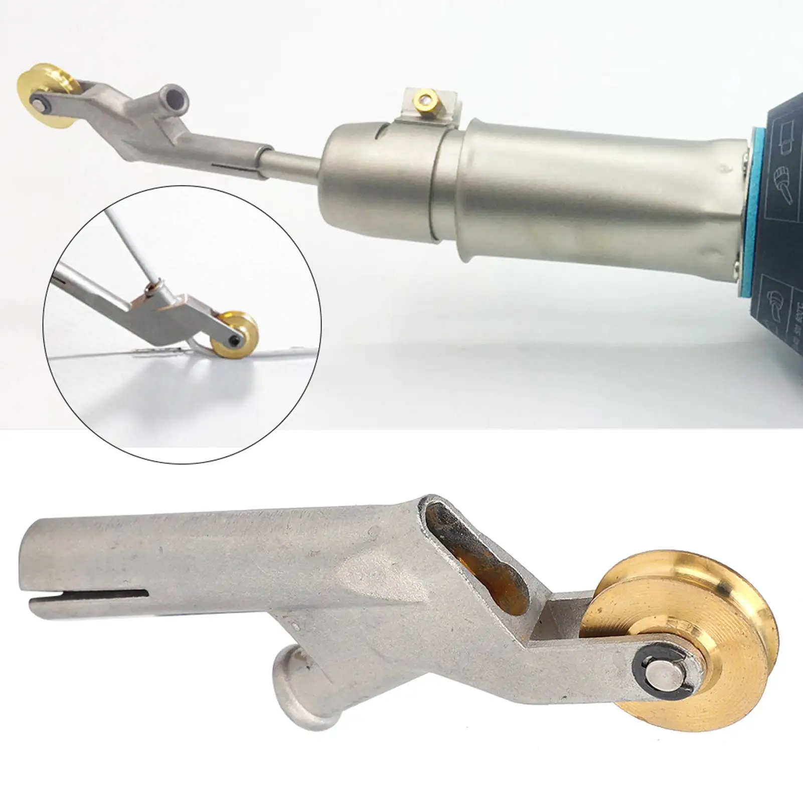 Boquilla de soldadura de suelo, boquilla redonda con rueda, accesorio de boquilla de soldadura de suelo de PVC