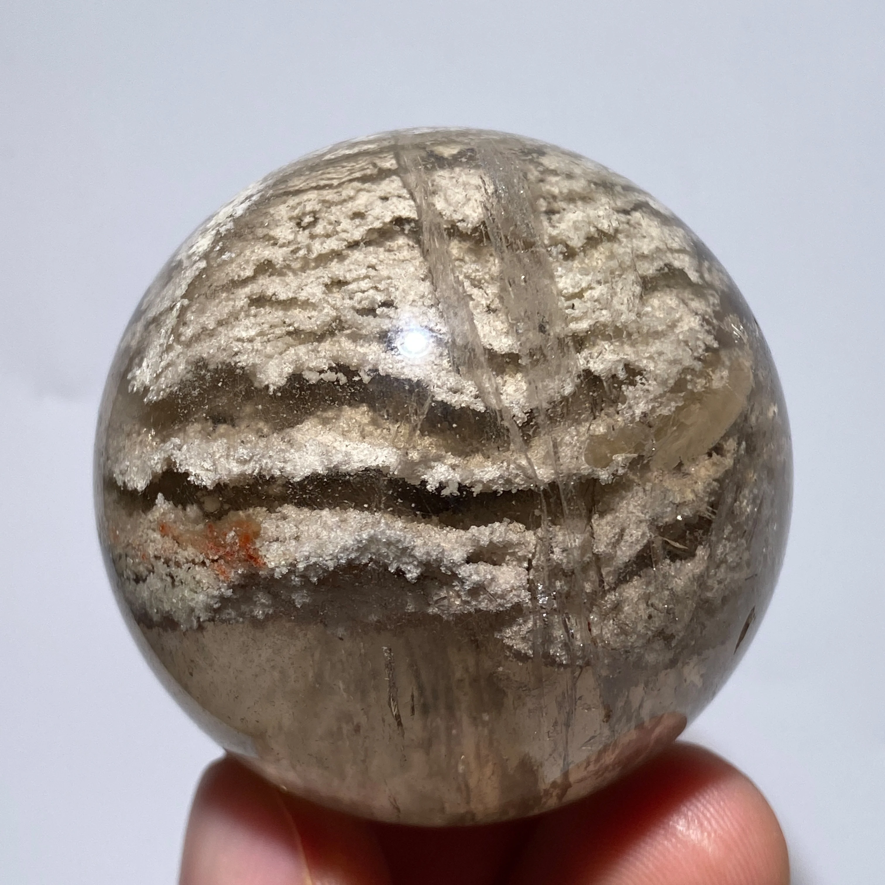 Natural Crystal Ball Green Phantom Sphere Polished Garden Quartz Ball Rock Decoration Healing Gift Brazil