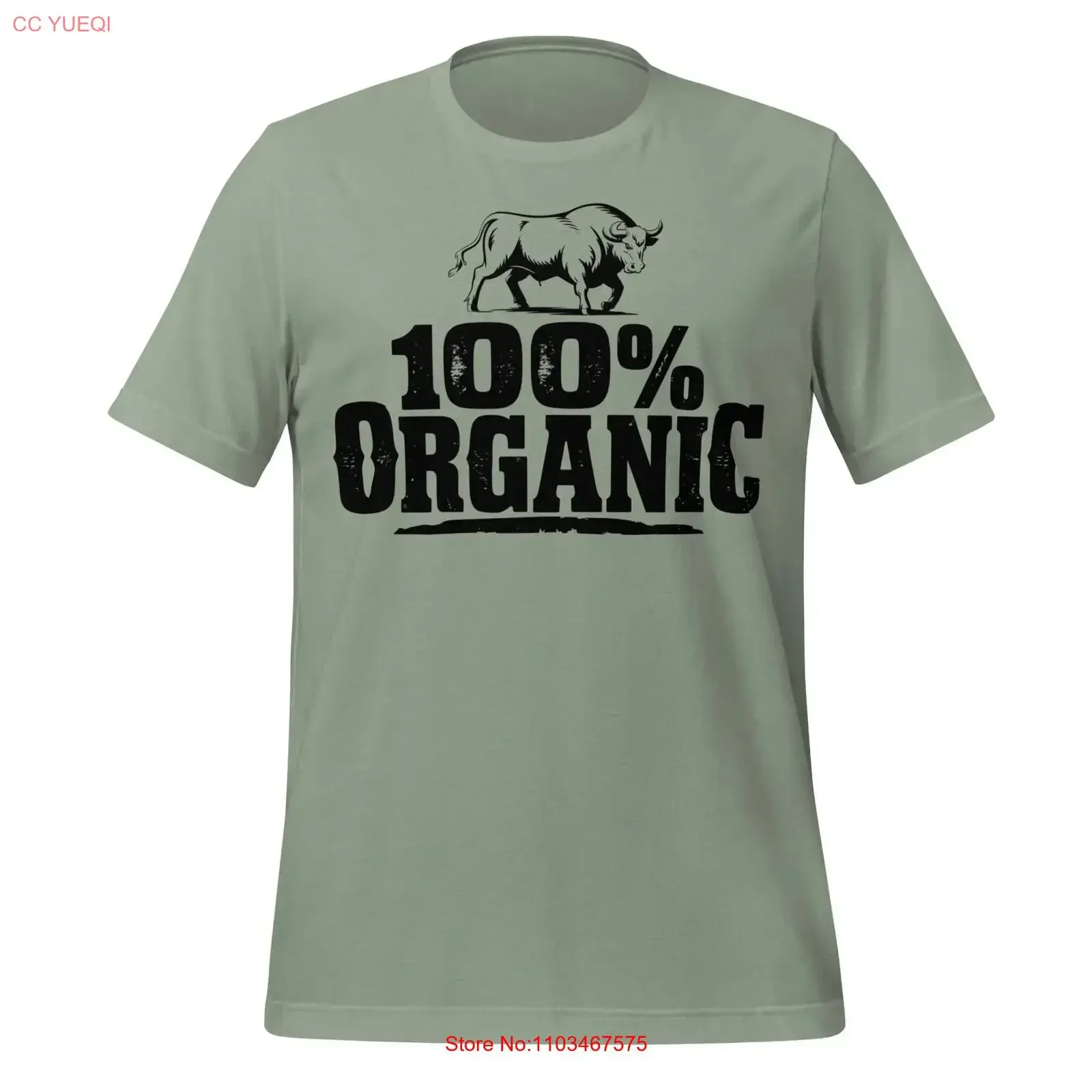 Camiseta 100% Orgánica con Diseño Divertido de Toro, Estilo Granja, Rancho, Campo, Trabajo, Vintage, Lavada, Gráfica, Casual, Streetwear