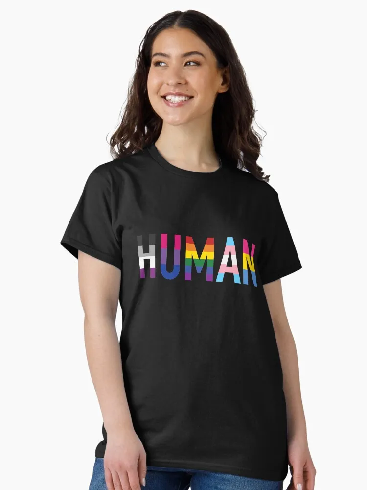 

Human Various Queer Flags Graphic Printing Summer Luxury Brand Cotton Men's and Women's T-Shirts Short Sleeves Street Fashion