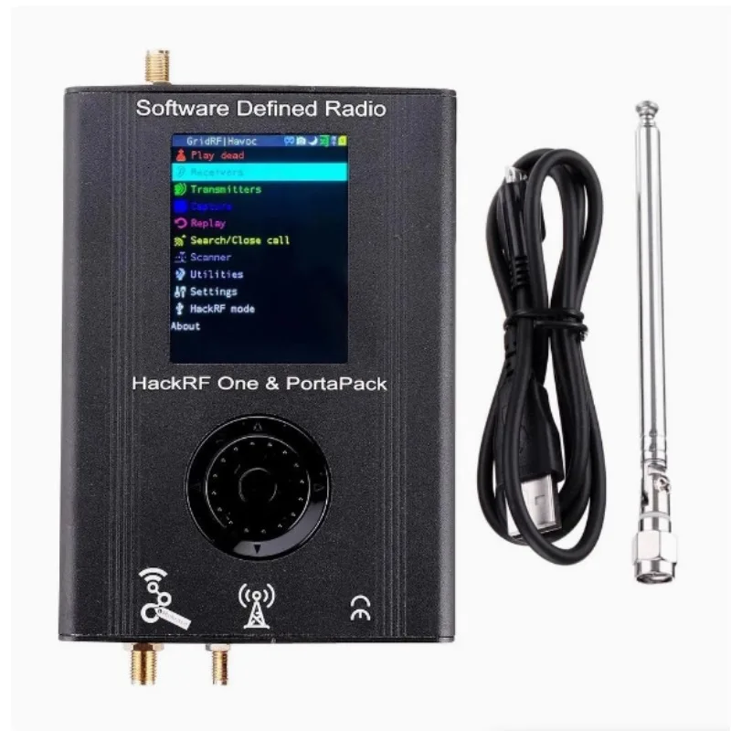 Latest Version PORTAPACK + HRF ONE 1MHz to 6GHz SDR Software Defined Radio + Metal Case + 0.5ppm TXCO