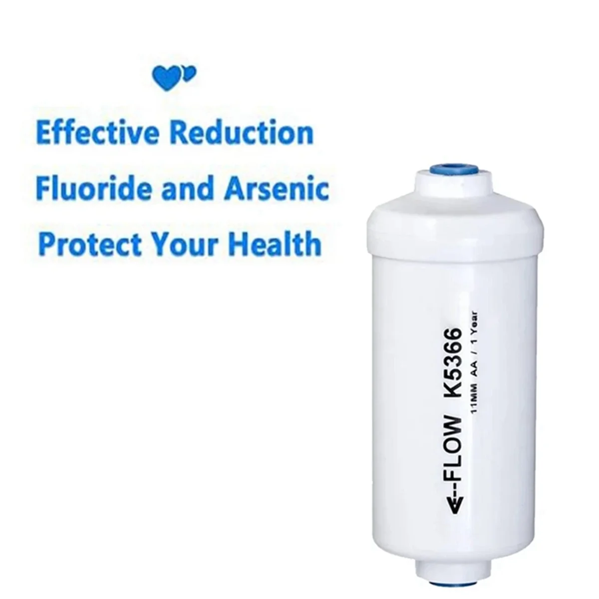 Filtro acqua al fluoro di ricambio da 2 pezzi K5366 compatibile con elementi di purificazione del sistema di filtraggio dell'acqua