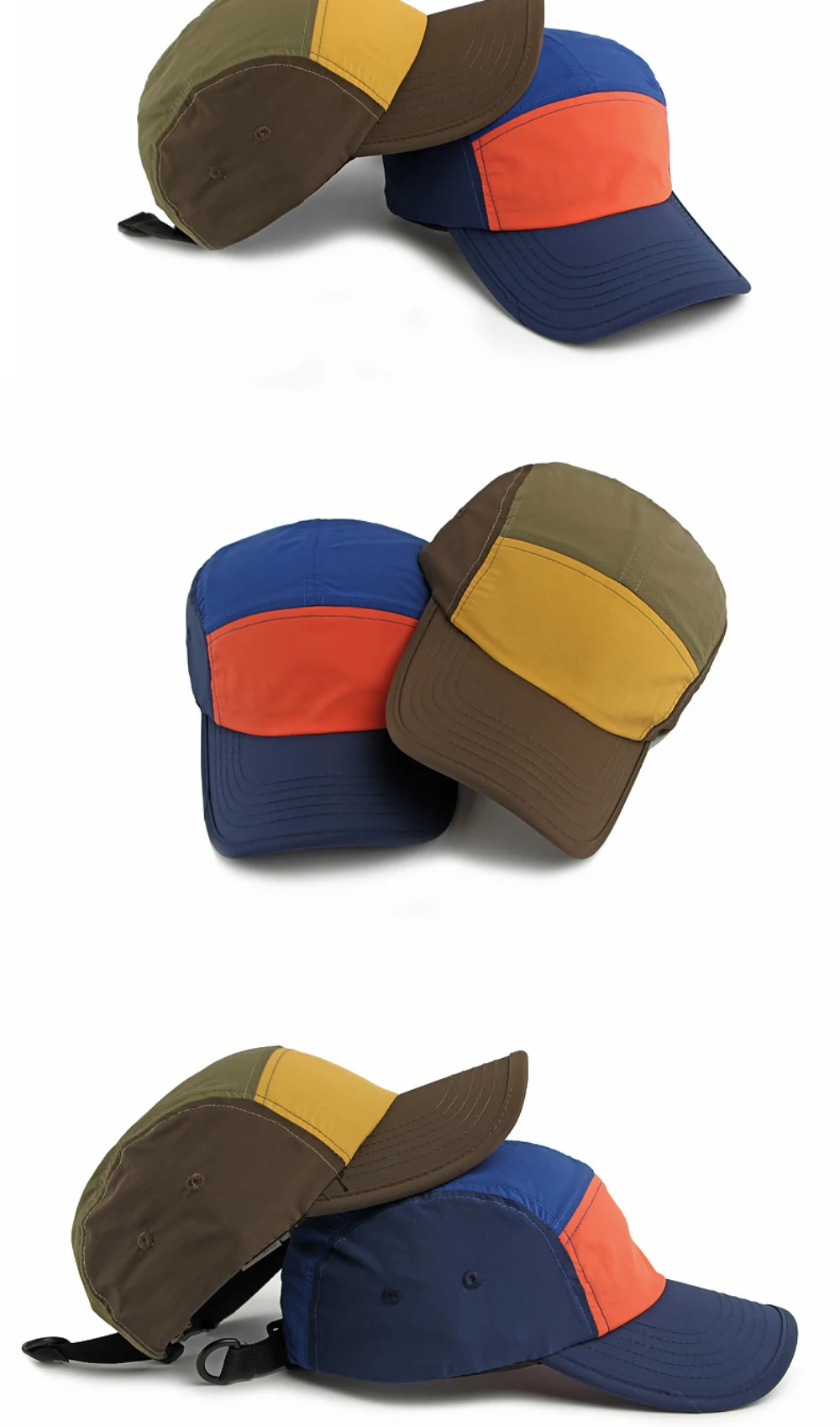 HT5123 Frühling Sommer Sonnenkappen für Herren Damen 2026 Neue Patchwork Verstellbare Snapback-Kappe Männlich Weiblich Sport Lauf Baseball Caps – Detail 2