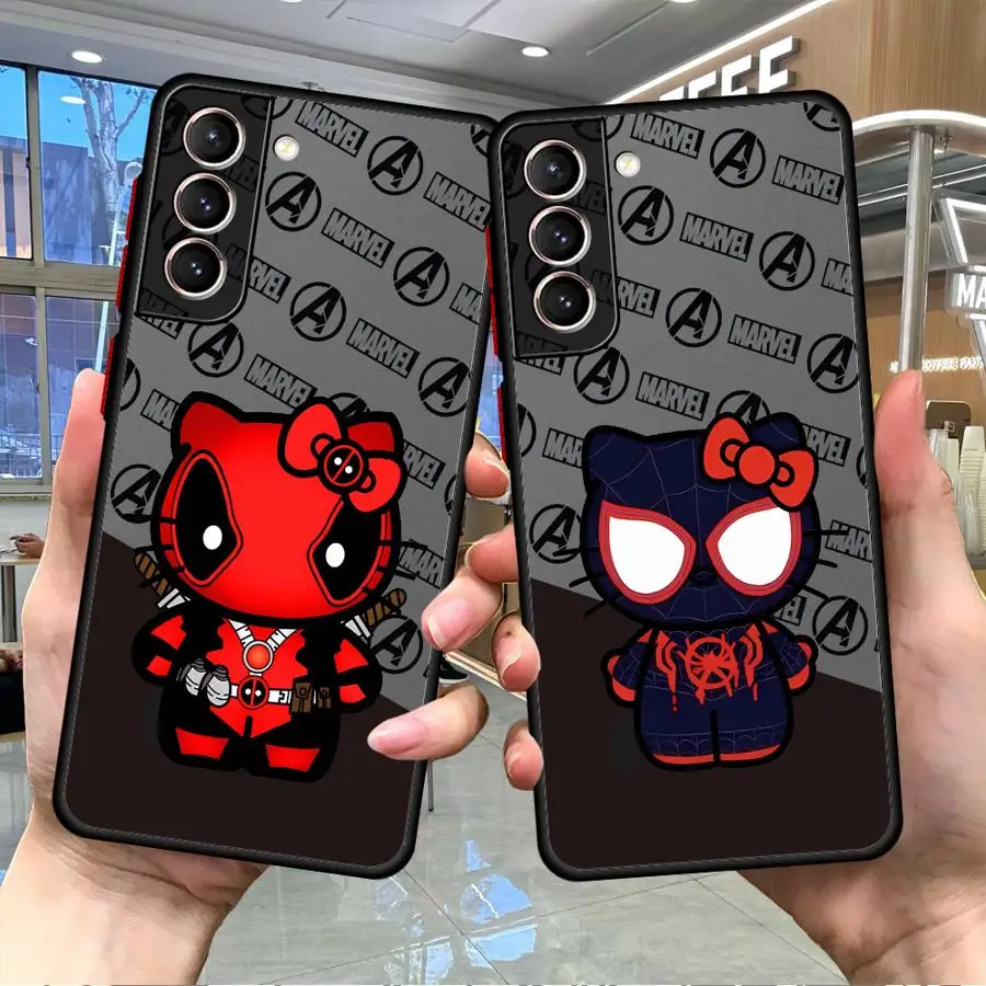 น่ารักMarvel Cos DeadpoolสําหรับSamsung Galaxy S20 FE S23 Ultra S22 Plus S24 Ultra S10 Lite S9 S21 กันกระแทก