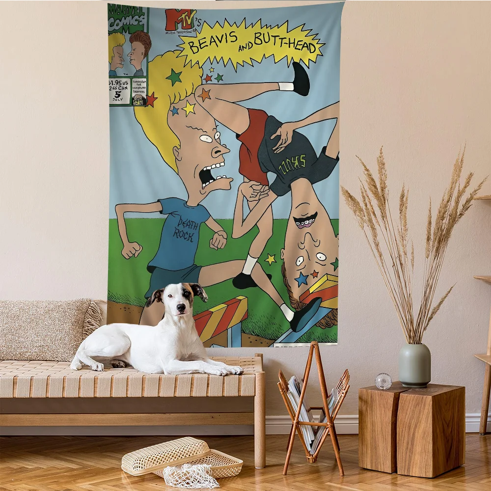 Anime Beavis And Butthead Cartoon Tapestry Wall Hanging Decoration Household Home Decor