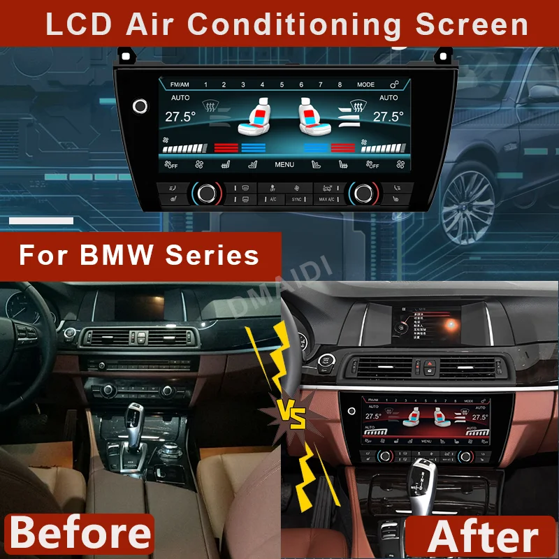 Upgrades Air Conditioning Control Touch AC Panel Display Screen LCD Digital For BMW 5 Series F10 F11 F18 2011-2017 Air Screen