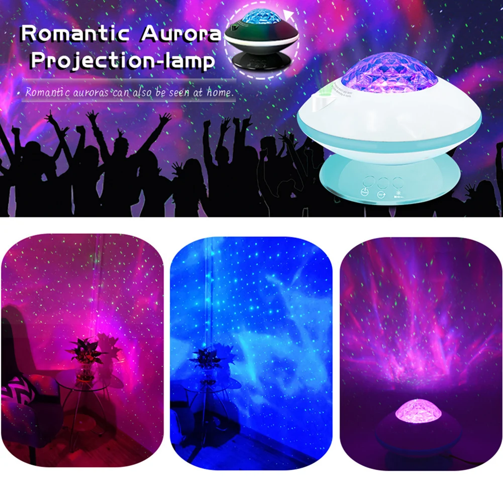 Colorful Starry Sky Galaxy Projector Night Light Child Star Night Light Romantic Projection Lamp Stage Light Effect Projection