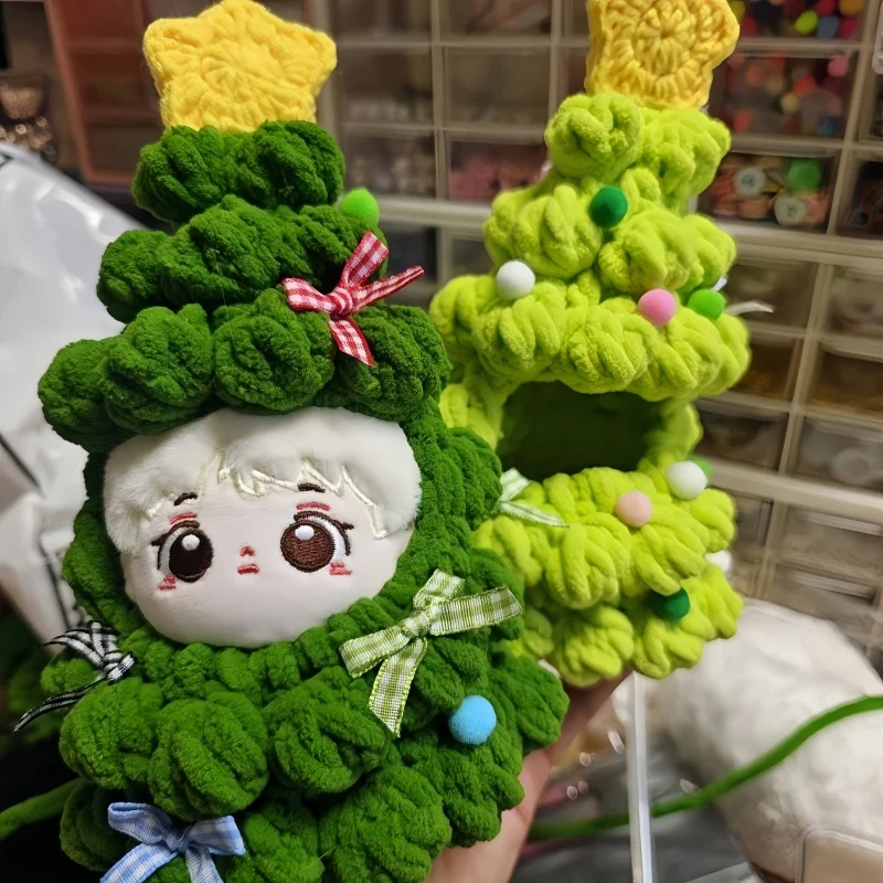 Hot! Knitted Christmas Tree Doll Clothes For Labubu Doll Clothes Accessories Hand Woven Diy Ornament Pendant Christmas Gifts - Image 4
