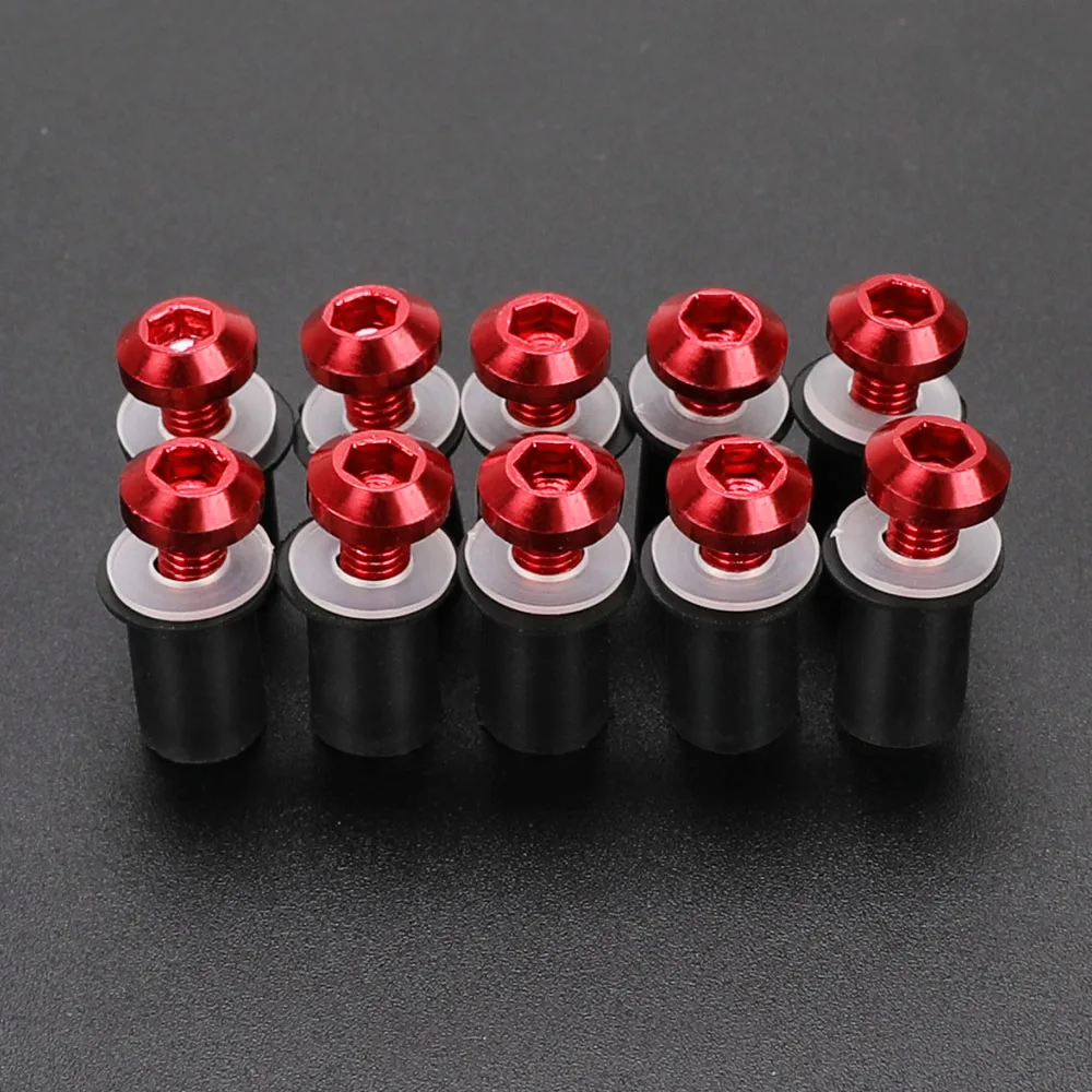 10PCS Windshield Fairing Bolts For SUZUKI BURGMAN 400 650 125 200 1998-2024 AN125 AN250 AN400 AN650 AN 650 Windscreen Screw