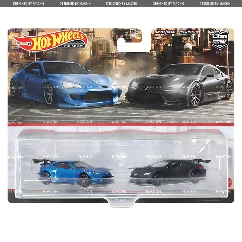 Original Hot Wheels Premium Cultura Carro 2-pack Crianças Meninos Voiture 1/64 Diecast Lexus Plymouth Belvedere Brinquedos para Crianças Presente