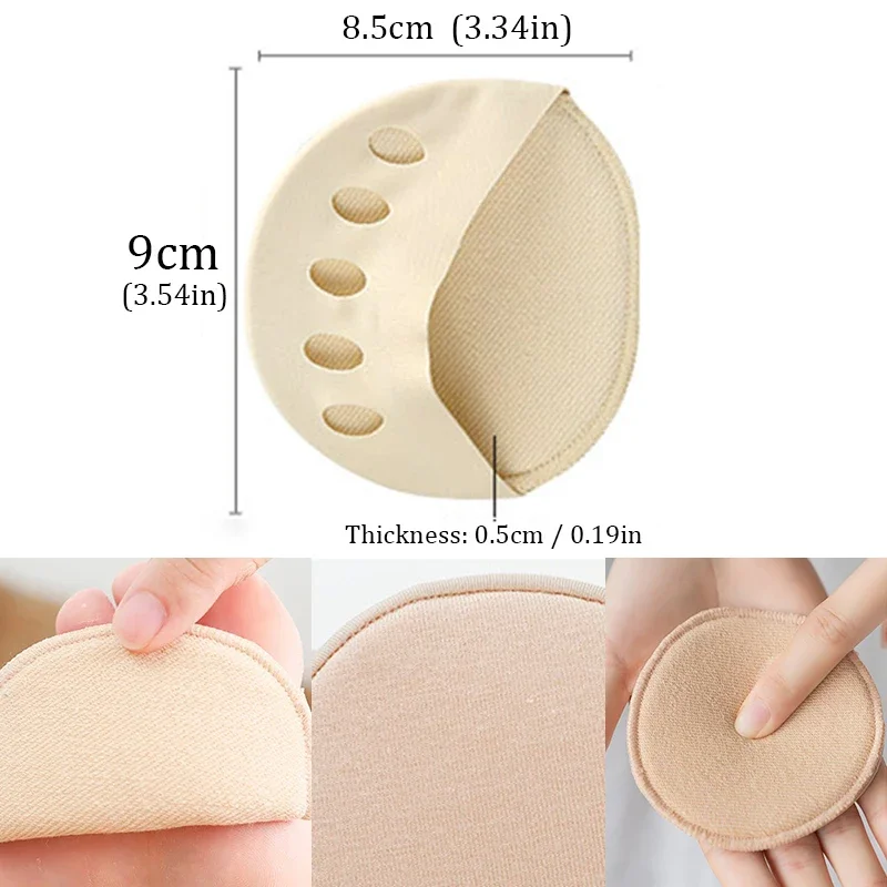 Almofadas antepé para mulheres, cinco dedos, salto alto, meia palmilha, calos, calos, pé dor cuidado, absorve meias de choque, inserções Toe Pad, 4pcs