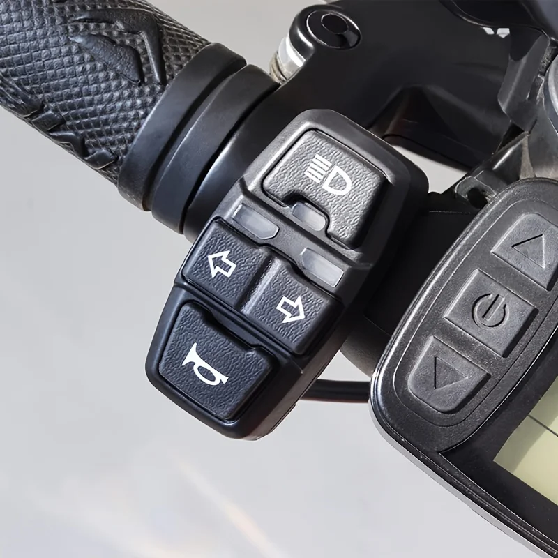 3 في 1 مفتاح للدراجات النارية تشغيل وإيقاف المصابيح الأمامية مفتاح التوجيه ملحقات تعديل الدراجة النارية