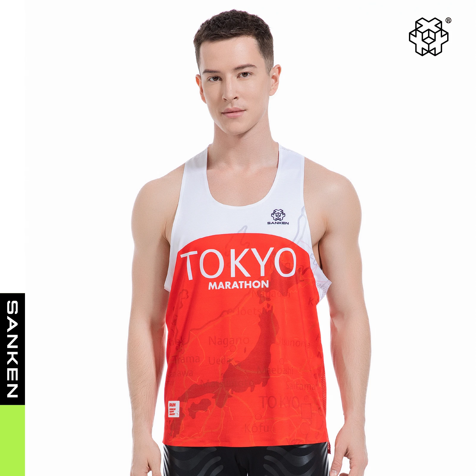 Men's Seamless Lightweight Marathon Tank Top Dry Fit Sleeveless Workout Fitness Singlet for Running