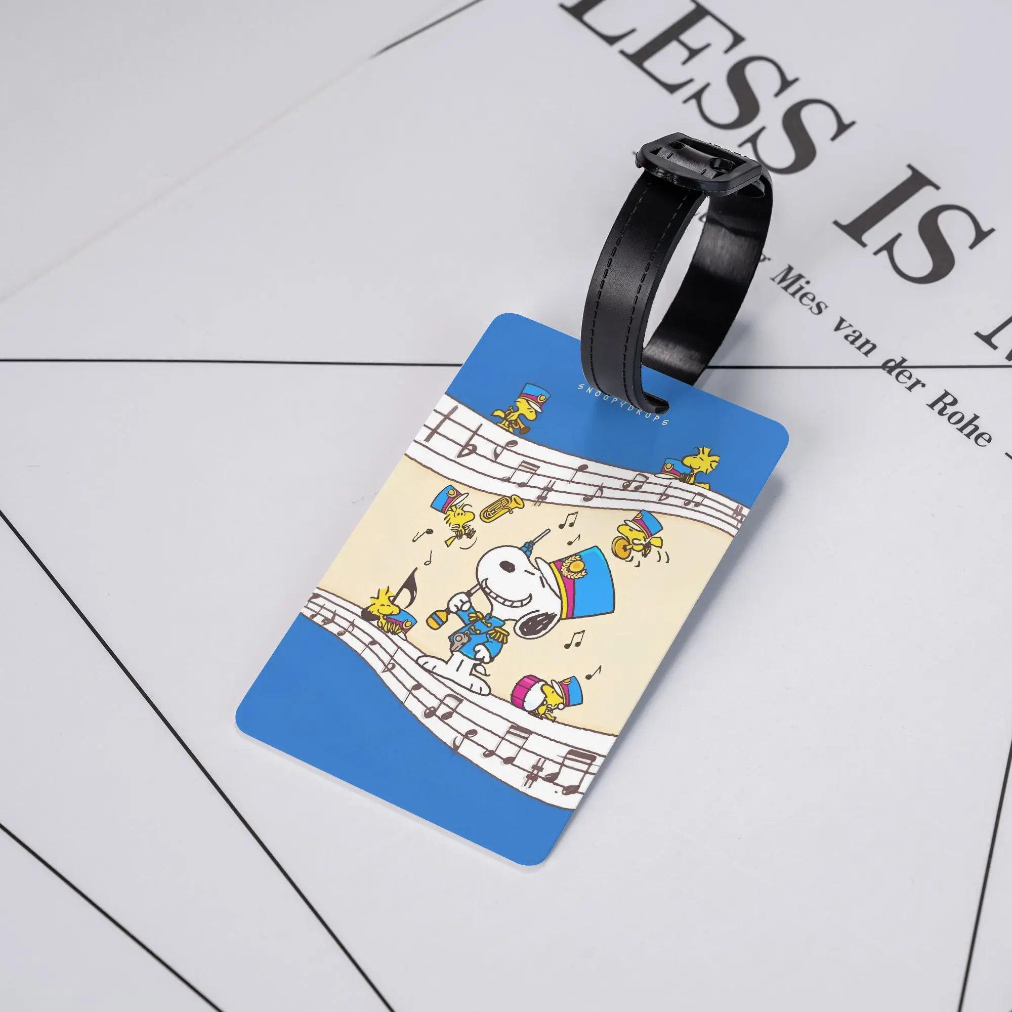 

Snoopy Woodstock Cartoon Luggage Tags Suitcase PVC Travel Accessories Holder Baggage Tag Name ID Address Baggage Name Tags Gifts