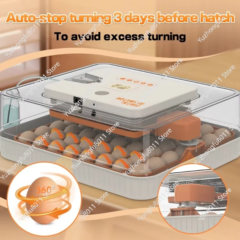 

Инкубатор для яиц на 56 мест с двойным питанием, для инкубации куриных и индейских яиц, оборудование для птицеферм