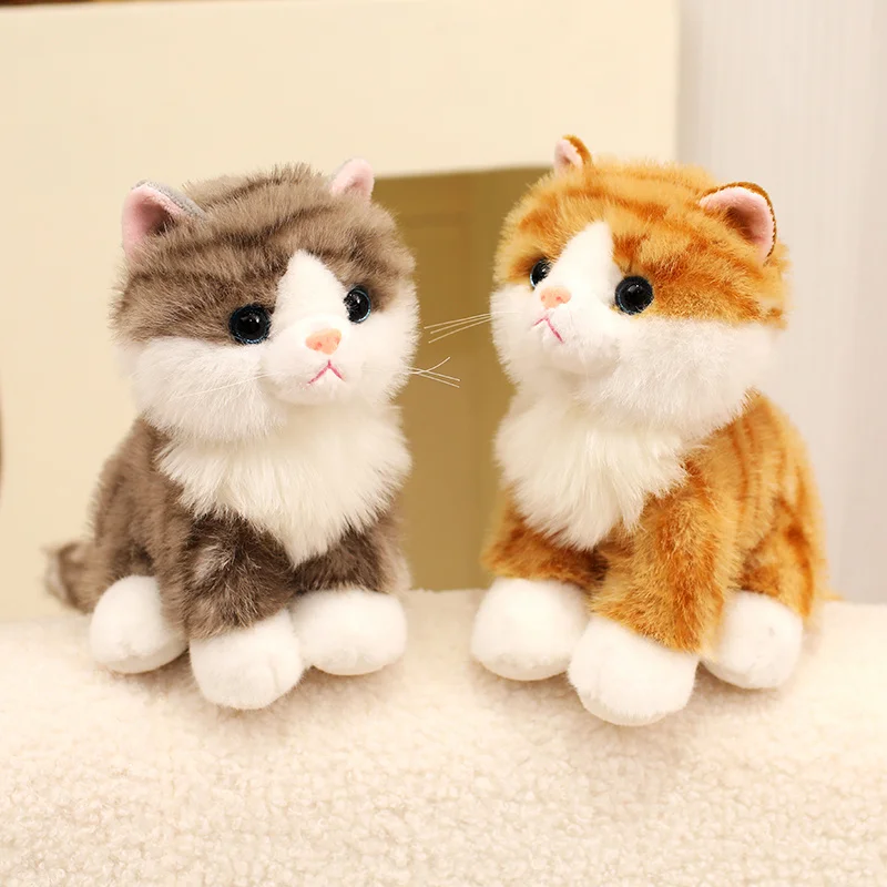 Simulation Katze Puppe Sanfte Und Bequeme Lifelke Puppe Stofftier Katze Hause Ornament Urlaub Überraschung Geschenk – Detail 4