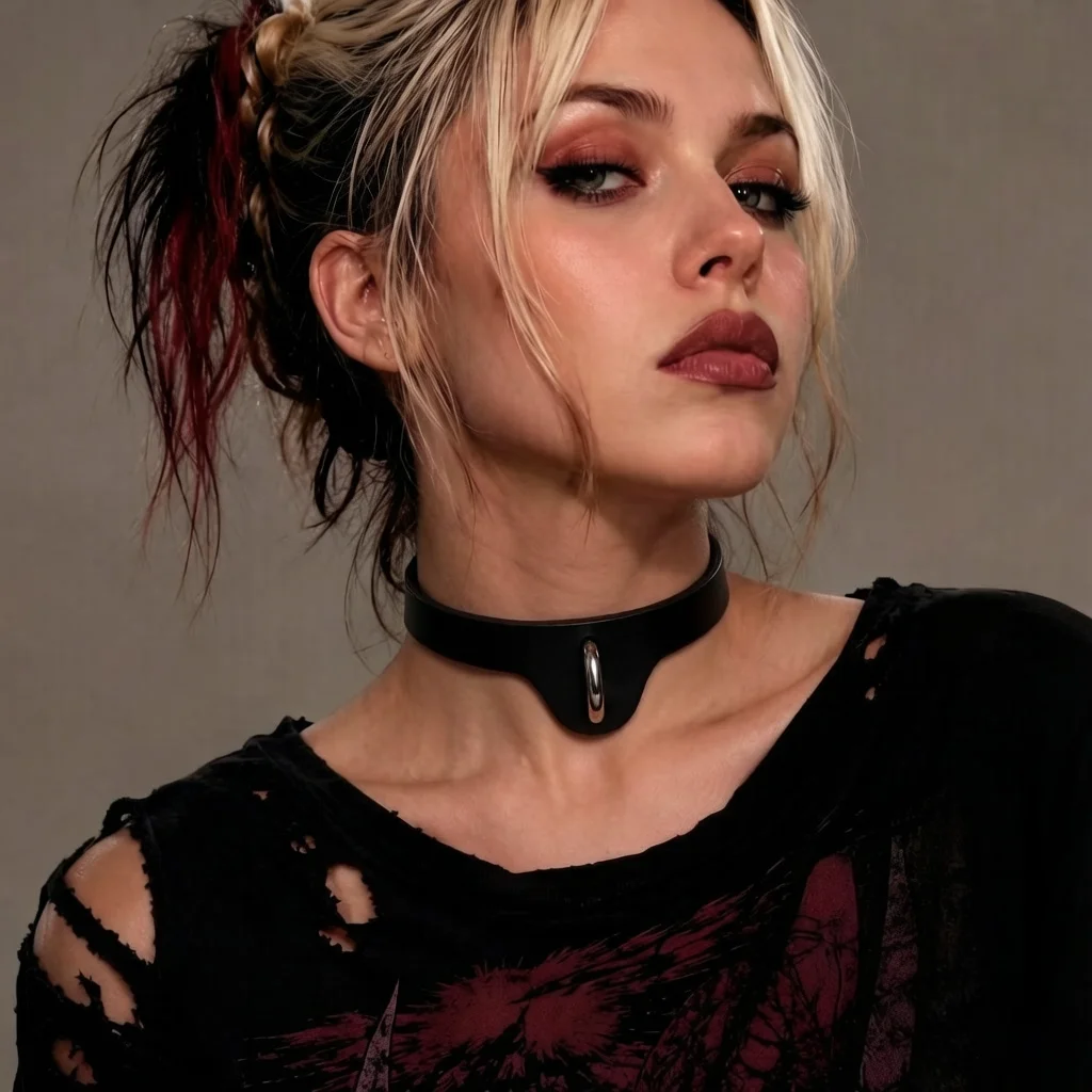 Street Style Gothic Punk Pu Leder Halsband mit O-Ring verstellbare Kragen Halskette für Frauen, perfekt für Halloween