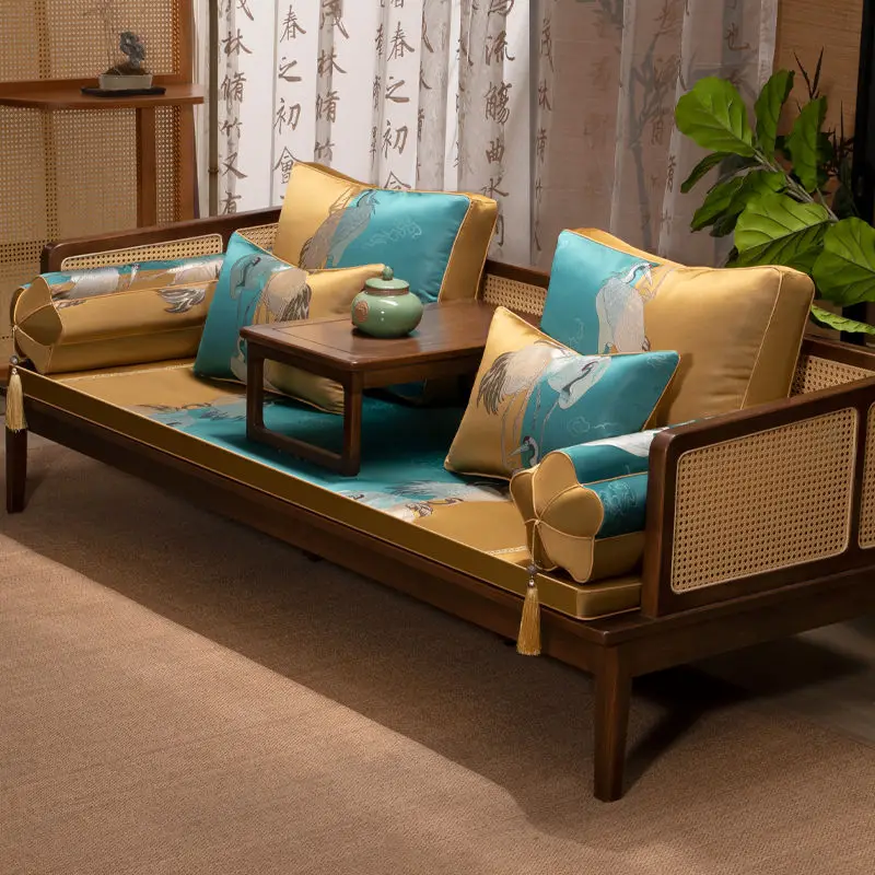 Sofa cushion non-slip Chinese hotel seat cushion solid wood furniture bay window cushion cover