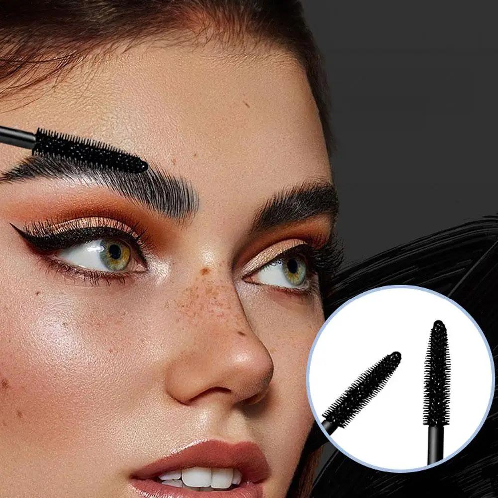 Mascara 3D Allungamento Ciglia Nere Estensione Ciglia Mascara Ciglia Bellezza Occhi di Seta Non-sbavature Pennello Fibra di Trucco D0O9