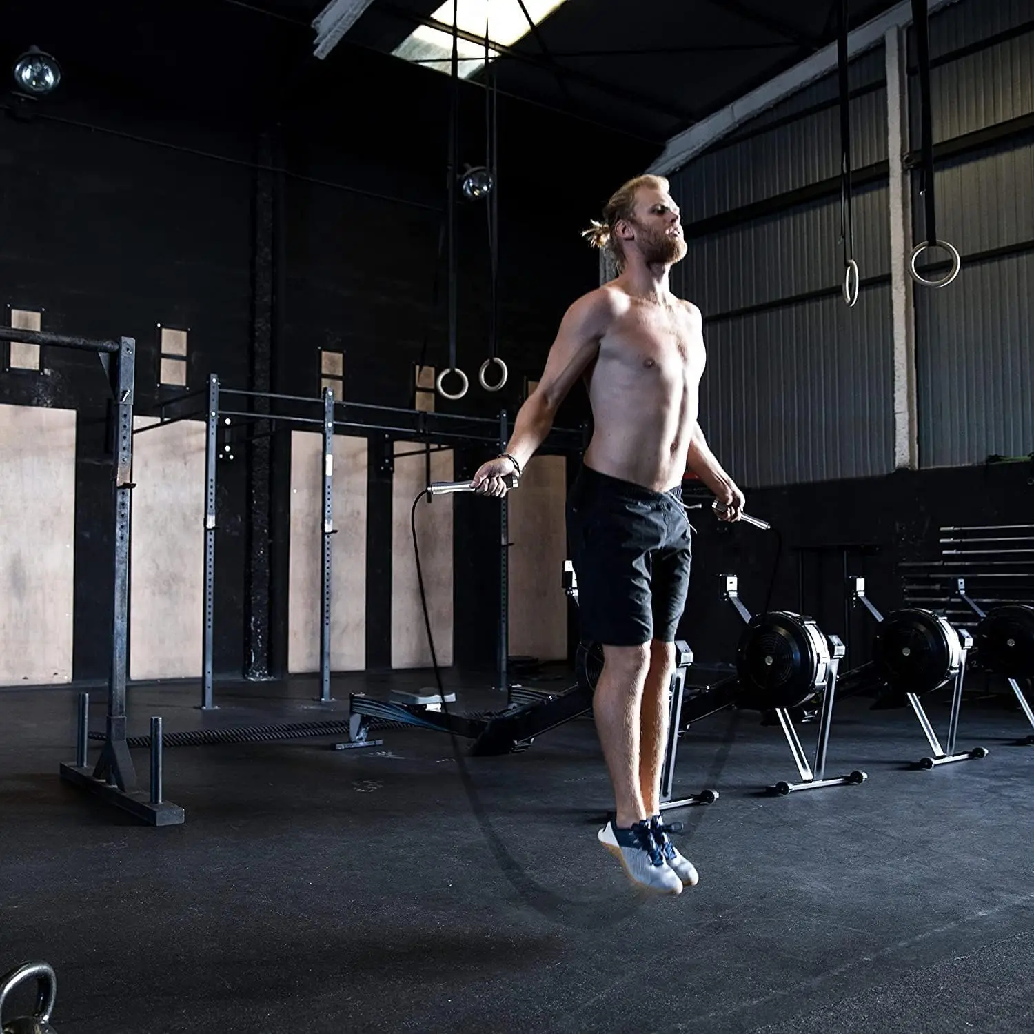 Velocidade pular corda não-peso rolamento pular profissional queima de gordura fitness perda de peso exercício adulto estudante corda de fio