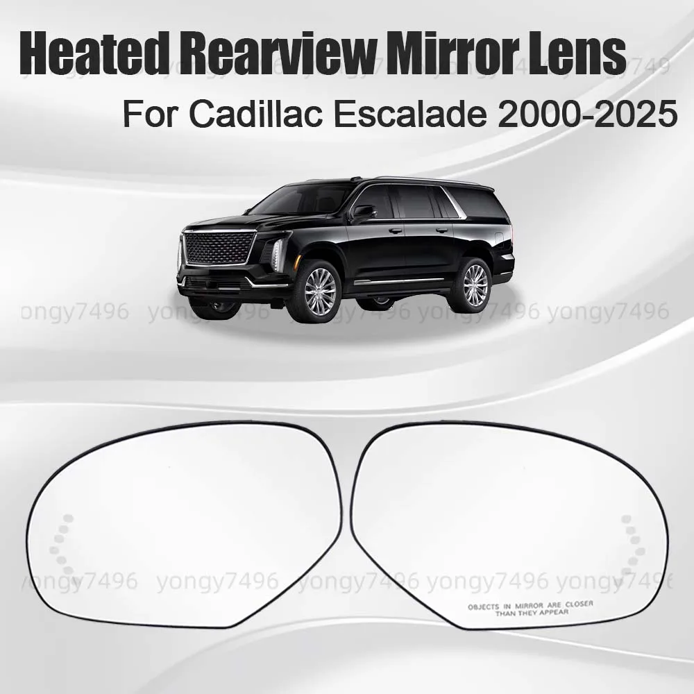 

Car Wide Angle Heated Rearview Mirror Lens For Cadillac Escalade 2000-2025 With Steering Cars Accessories Replace Mirrored Glass